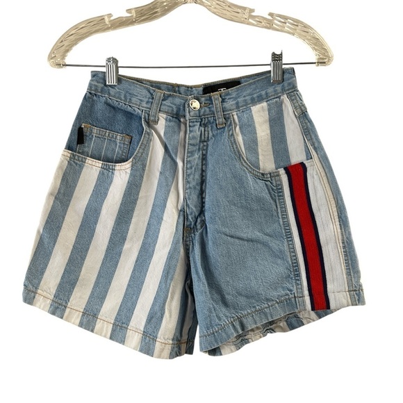 switch USA Pants - Switch vintage denim striped jean high rise shorts